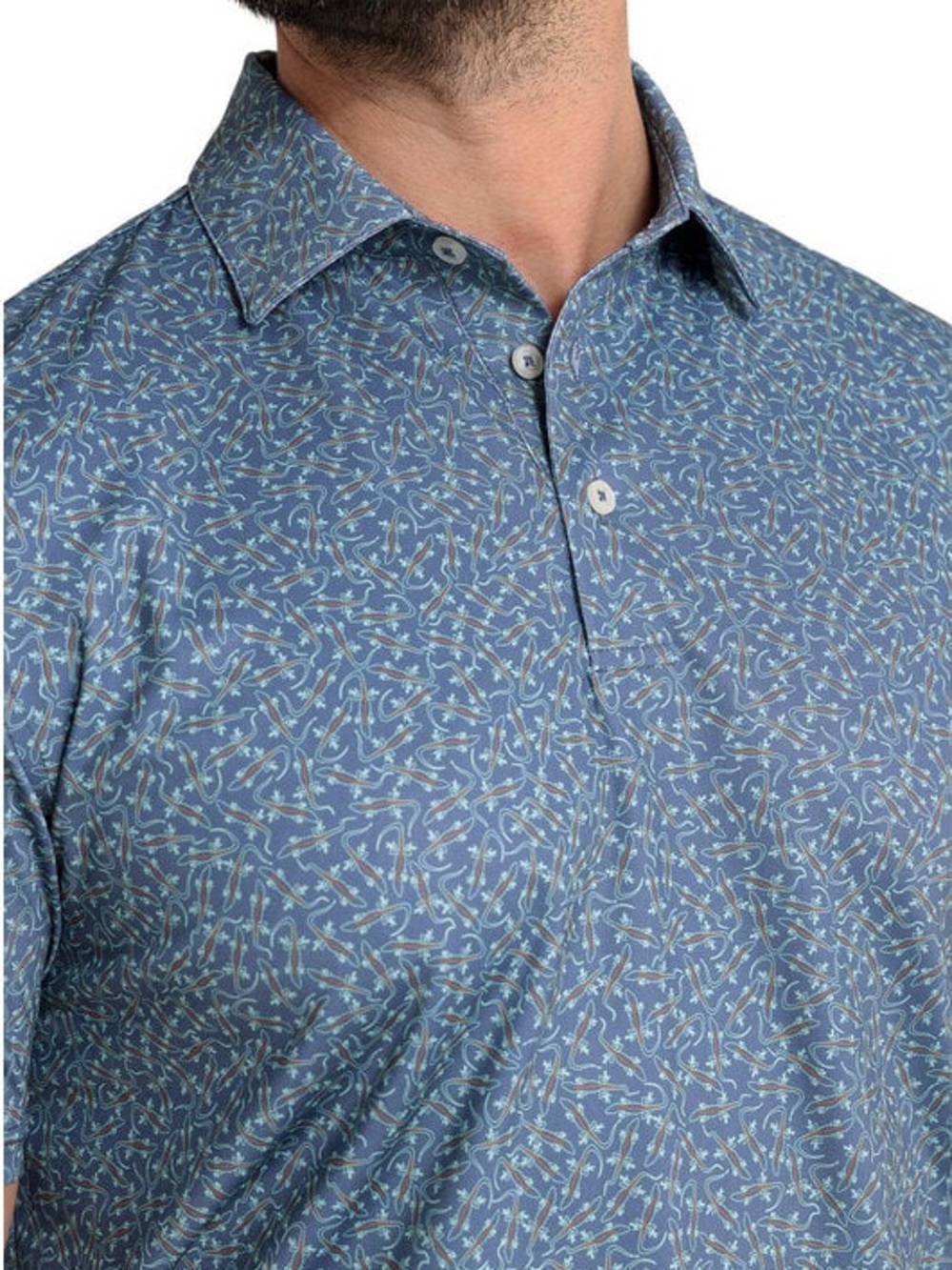 Southern Tide M’s XXL Iguana Glee SSPolo, LghtIndigo Colrway #1183, Style# 11736